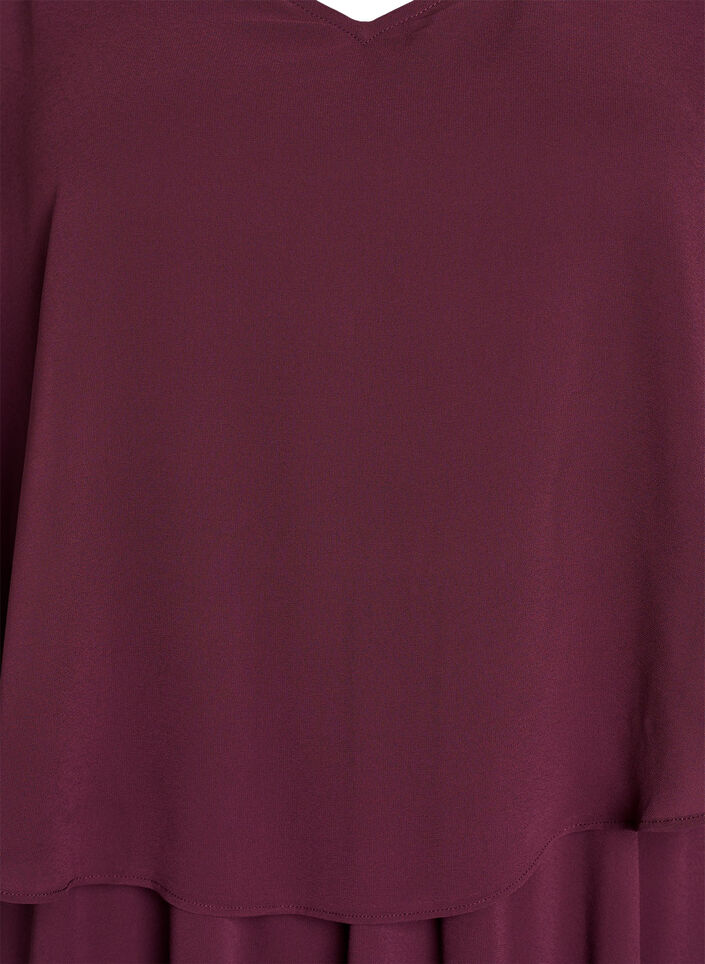 A-line maxi dress with short sleeves, Red, Packshot image number 2