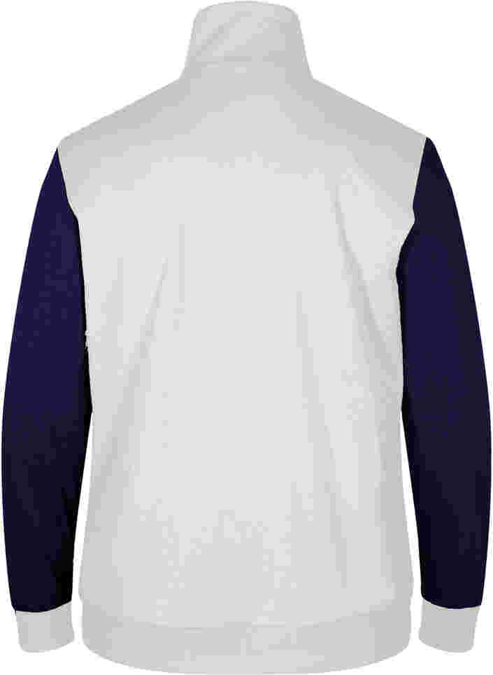 Colour-block sweatshirt, Night Sky/Off White, Packshot image number 1