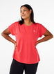 Solid-coloured workout T-shirt, Red, Model image number 0