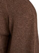 Ribbed Knit Cardigan with Pockets, Brown, Packshot image number 2