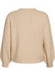 Cable knit cardigan with pearl buttons, Beige, Packshot image number 1