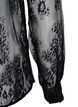 Transparent lace shirt with long sleeves, Black, Packshot image number 3