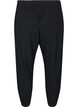 3/4 length jersey trousers with high waist, Black, Packshot image number 1