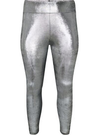 Silver leggings with high waist