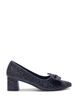 Wide fit - Glitter pump with bow, Black, Packshot image number 0