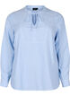 Striped blouse with tie detail, Light Blue, Packshot image number 0