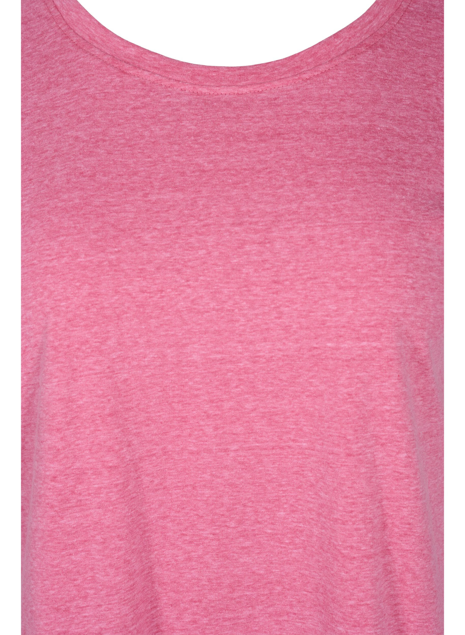 Zizzifashion Marled cotton t-shirt, Fandango Pink M&eacute;l, Packshot image number 2