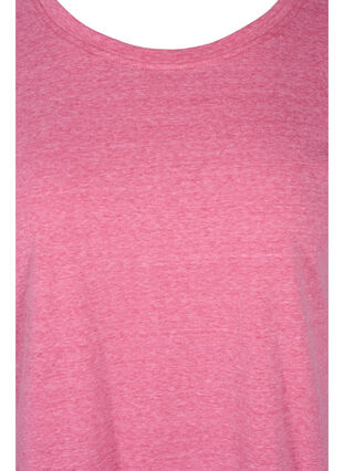 Marled cotton t-shirt, Fandango Pink Mél, Packshot image number 2