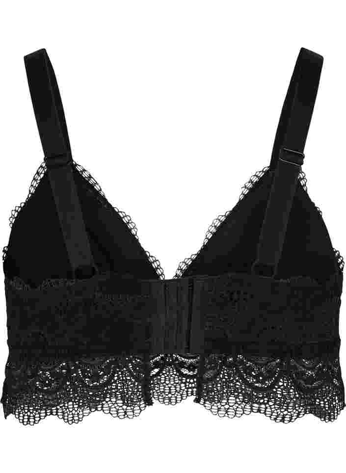 Lace bra with removable inserts, Black, Packshot image number 1
