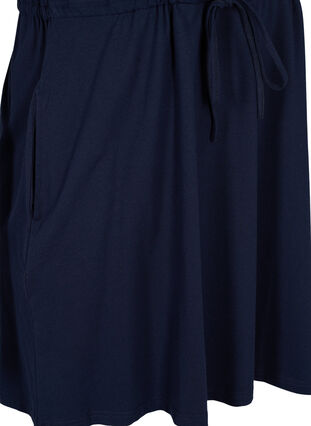 Short-sleeved cotton tunic, Night Sky Solid, Packshot image number 3
