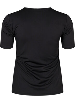 Reversible blouse with drawstring detail, Black, Packshot image number 1