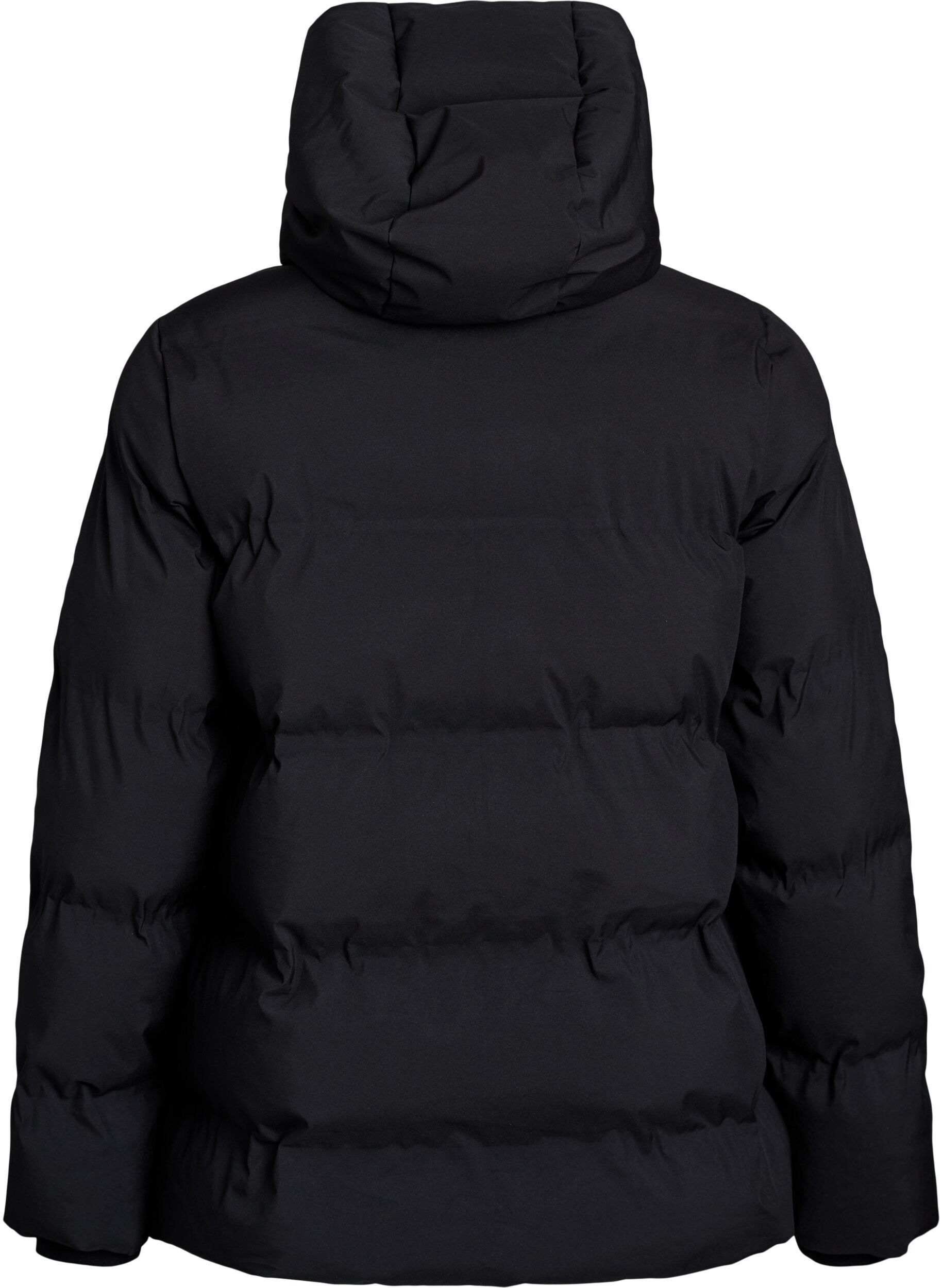 ZizzifashionShort puffer jacket with detachable hood, Black, Packshot image number 1