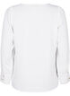 Long-sleeved blouse with texture, Bright White, Packshot image number 1