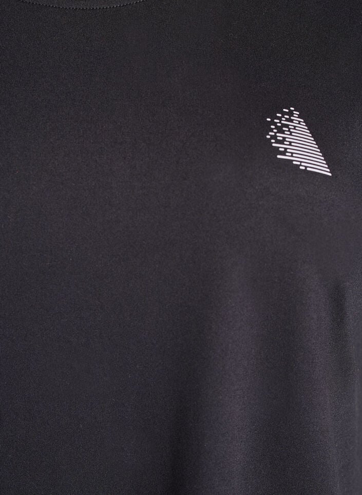 Solid-coloured training T-shirt, Black, Packshot image number 2