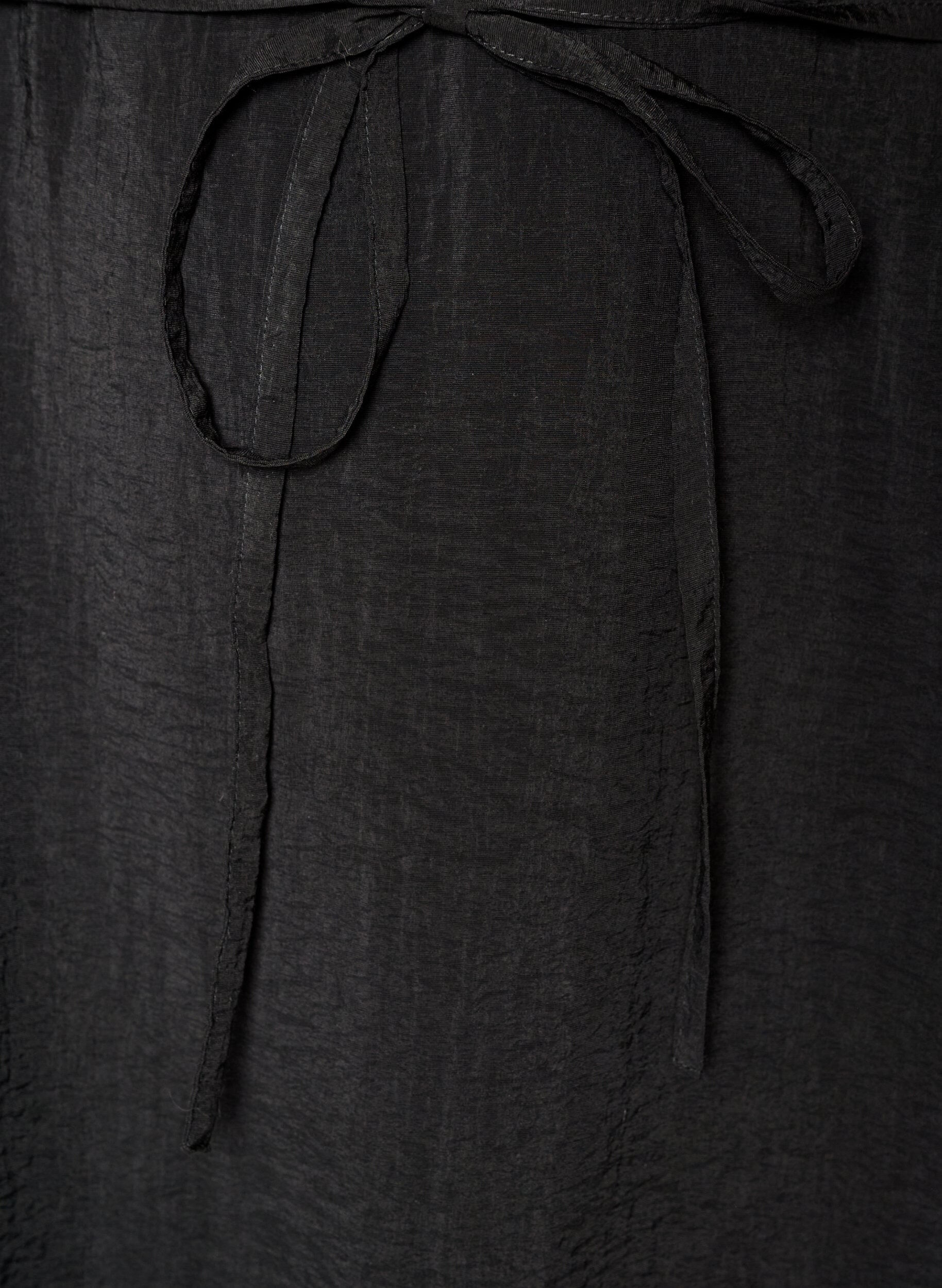 ZizzifashionAnkle-length dress with flutter sleeves and tie-waist, Black, Packshot image number 3