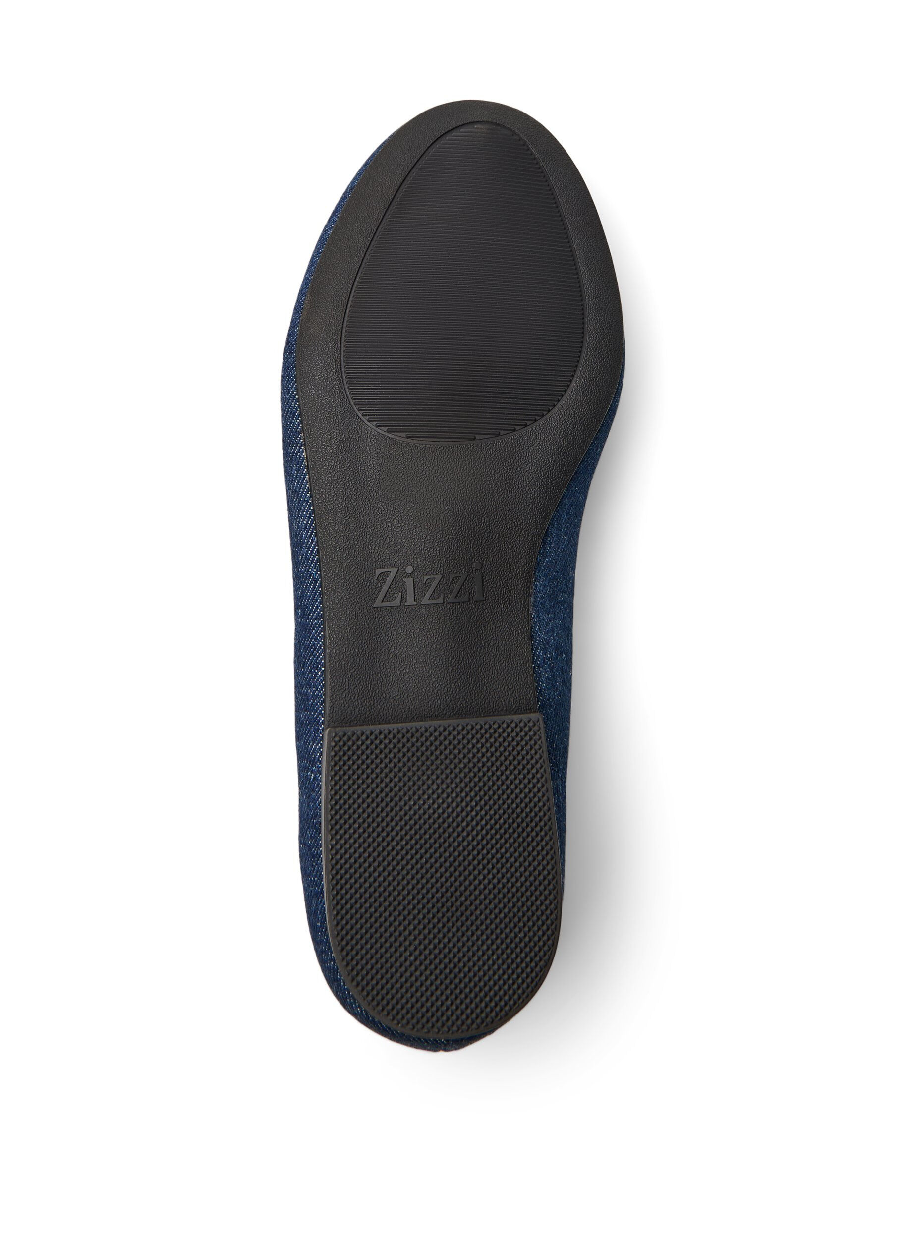 Zizzifashion Wide fit - Denim ballerina with bow, Blue, Packshot image number 4