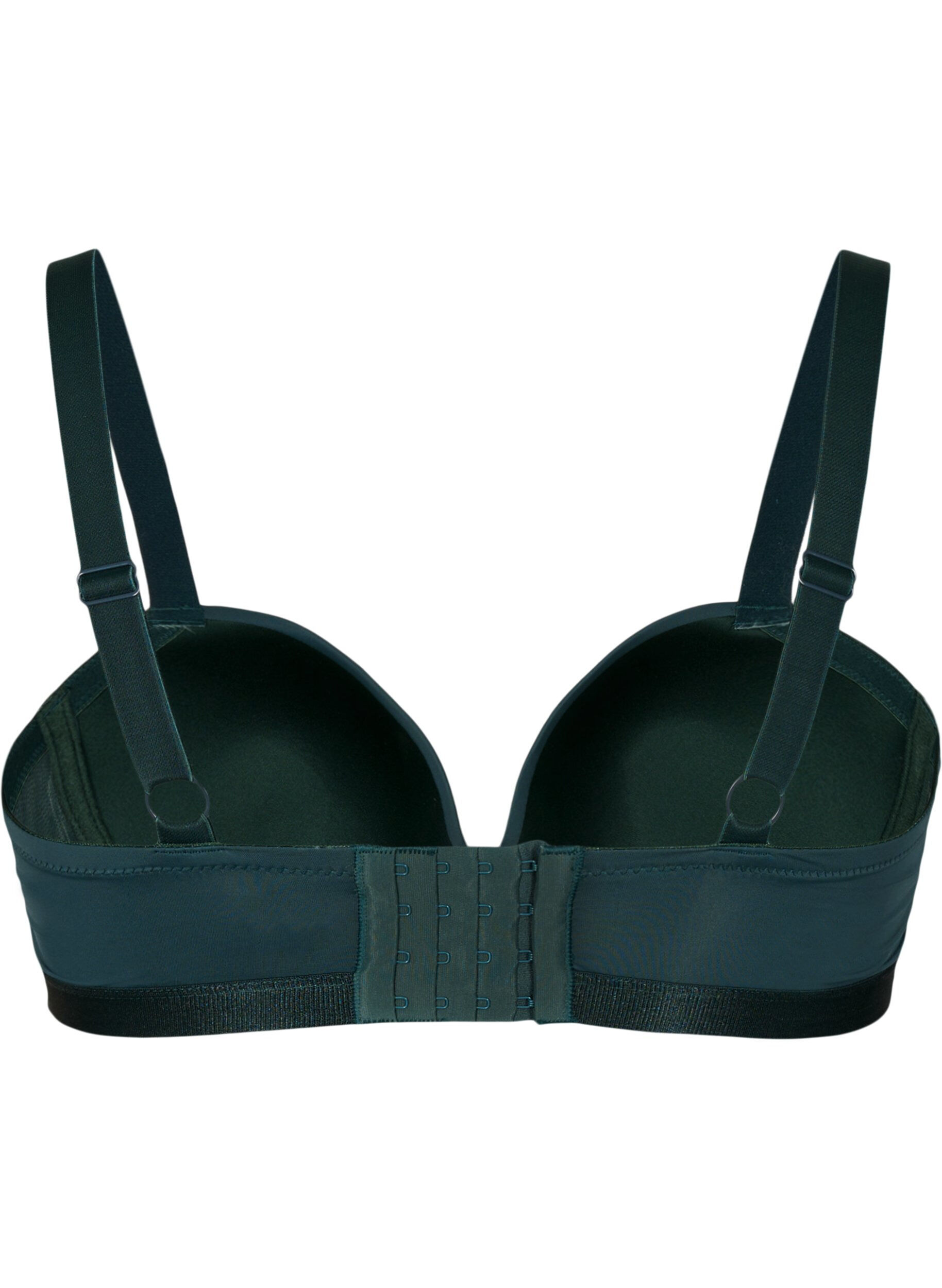 Zizzifashion Moulded bra with mesh, Green, Packshot image number 1