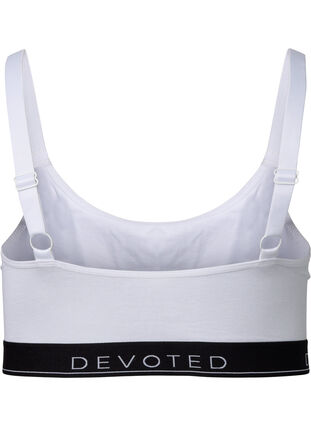 Cotton bra with adjustable straps, B. White/Upper Font, Packshot image number 1