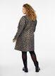 Long-sleeved denim dress with leopard print, Brown Leo AOP, Model image number 1