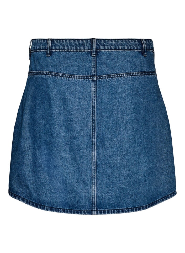 Short A-line denim skirt, Blue, Packshot