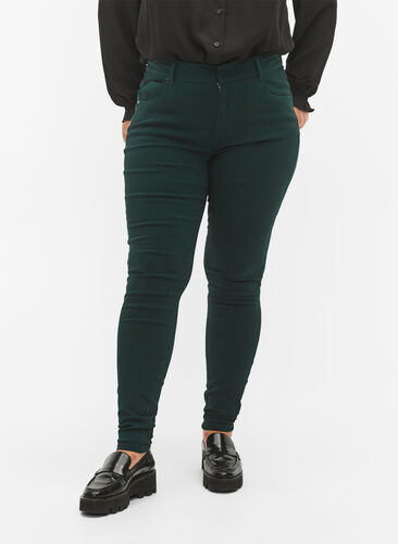 Slim fit trousers with pockets, Scarab, Model image number 2