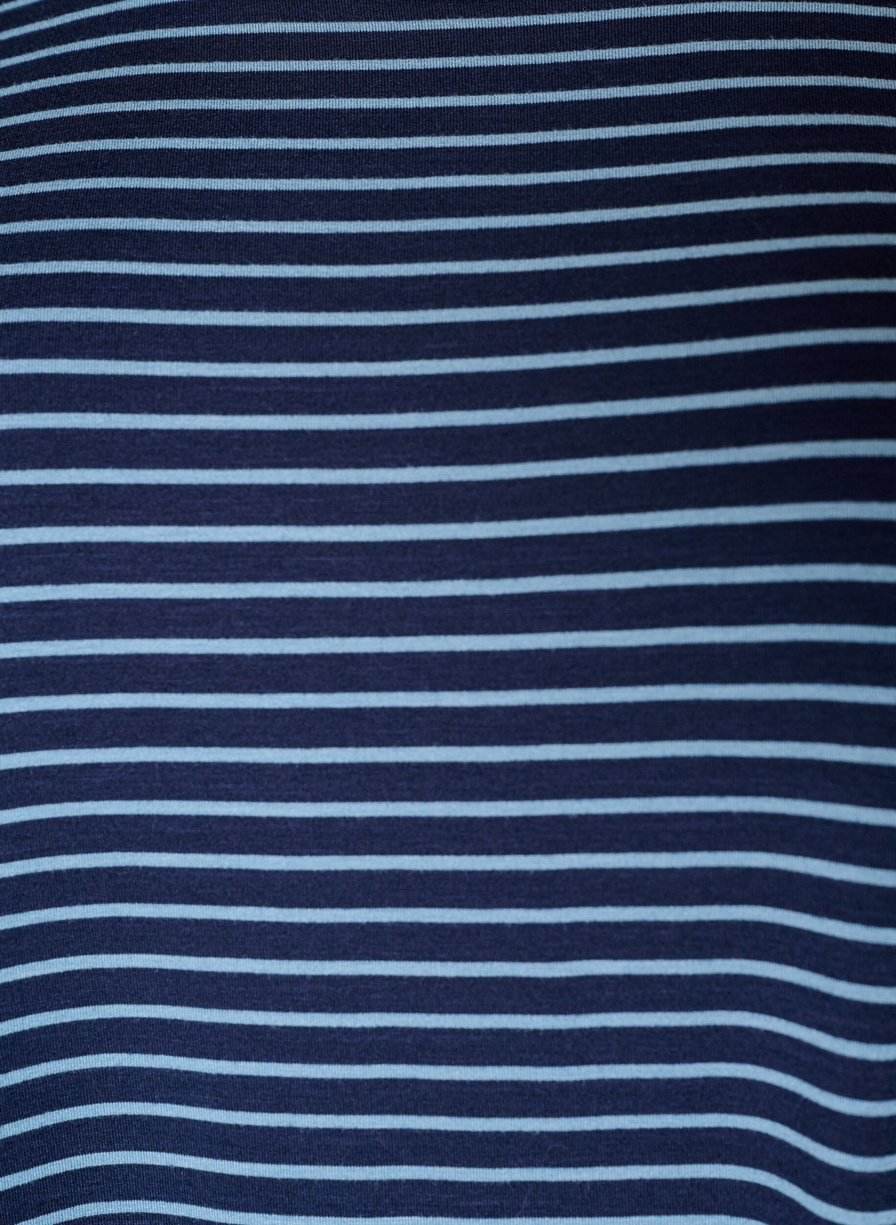 ZizzifashionStriped T-shirt in viscose with a round neck, Blue, Packshot image number 2