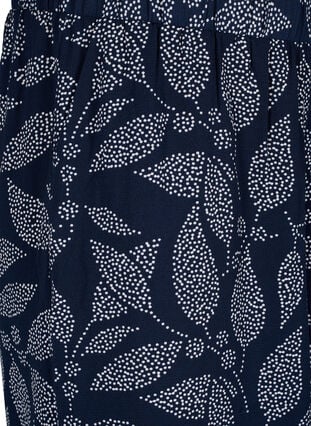 Culotte trousers with print, Navy B. w. Dot Leaf, Packshot image number 2