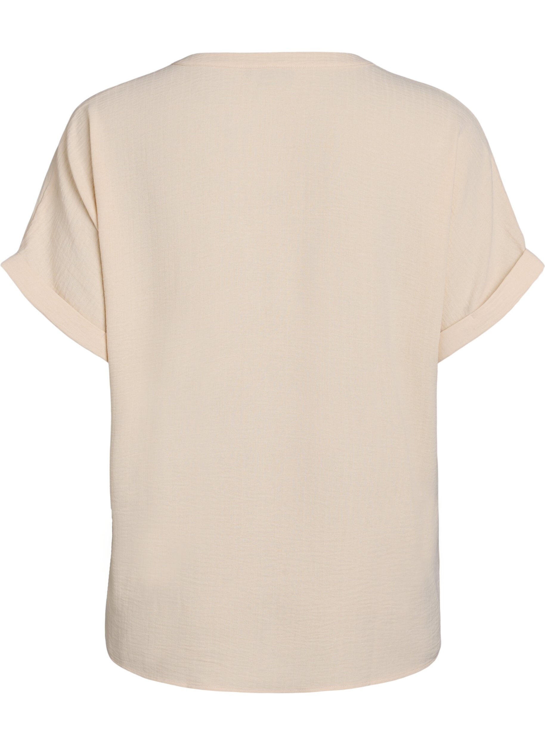 ZizzifashionLoose blouse with short sleeves, Beige, Packshot image number 1
