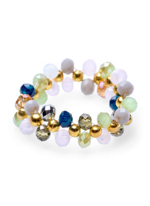 Beaded bracelet and ring set, Pastel Mix, Packshot image number 2