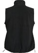Fleece vest with high collar and drawstring bottom, Black, Packshot image number 1