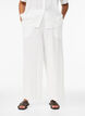 Wide-leg linen and viscose trousers, White, Model image number 2