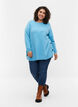Marled knitted sweater with button details, River Blue WhiteMel., Model image number 2
