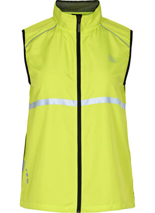 Yellow running vest with reflectors, Neon Yellow, Packshot image number 0