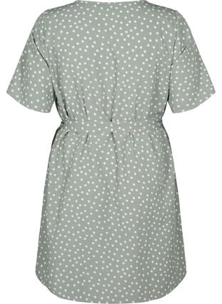 FLASH - Short sleeve dress with belt, Iceberg Green Dot, Packshot image number 1