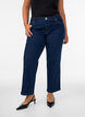 Cropped straight fit jeans with a regular waist, Blue, Model image number 2