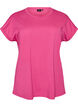 Short-sleeved cotton blend T-shirt, Pink, Packshot image number 0