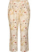 High-waisted viscose trousers with floral print, Beige, Packshot image number 0