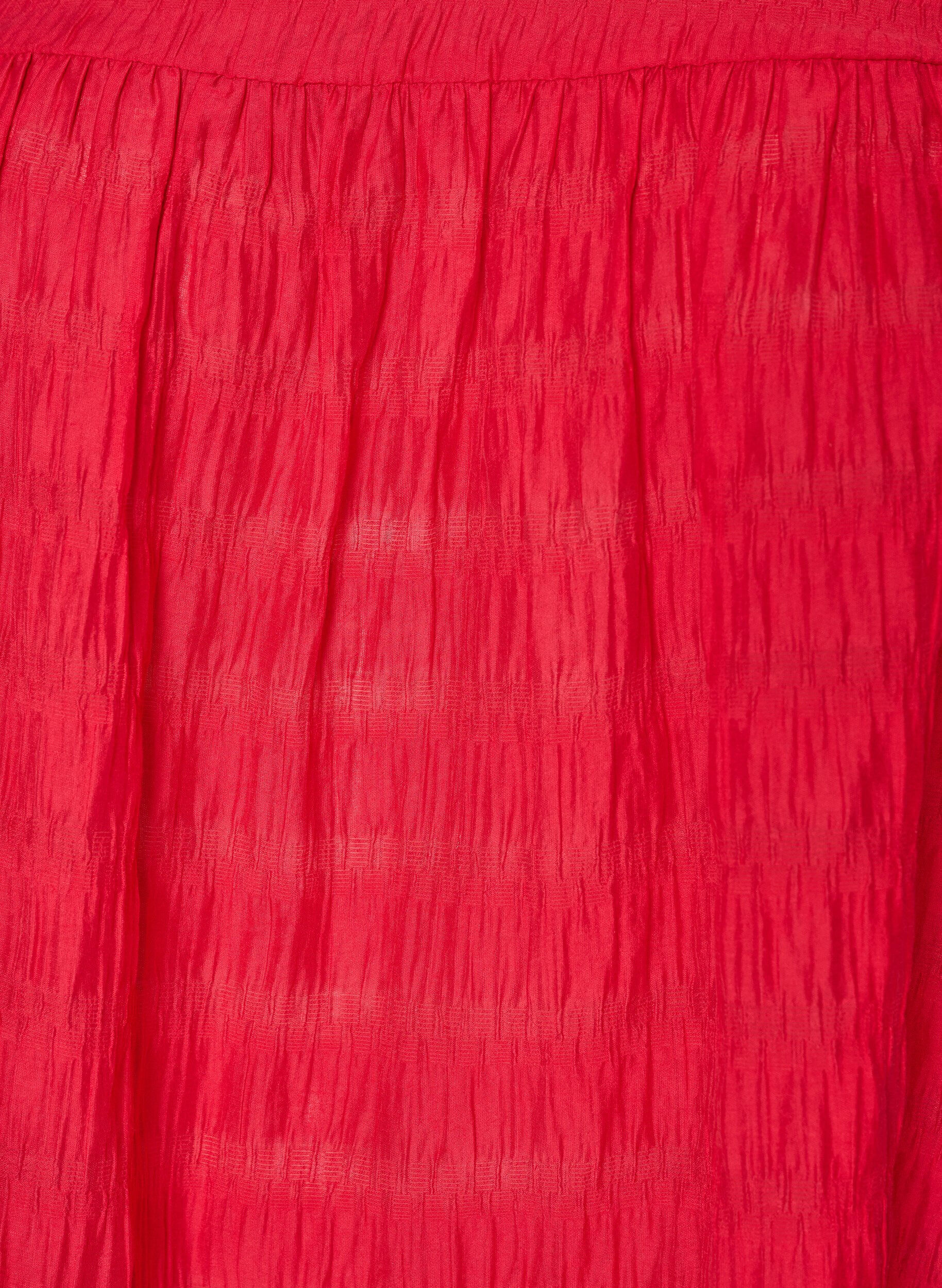 ZizzifashionTunic in lyocell with flutter sleeves, Red, Packshot image number 2