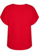 Blouse with short sleeves and a round neckline, Red, Packshot image number 1