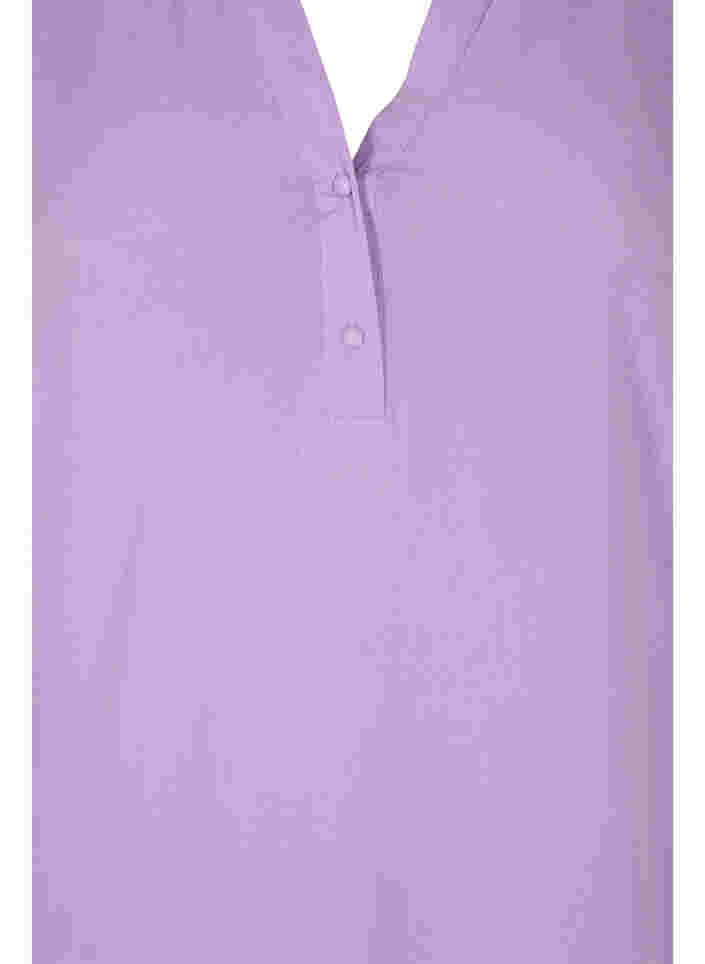 3/4 sleeve v-neck viscose blouse, Regal Orchid , Packshot image number 2