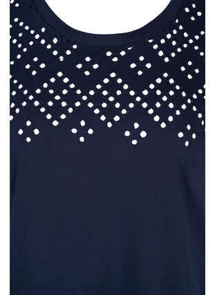 Cotton t-shirt with British embroidery, Navy Blazer, Packshot image number 2