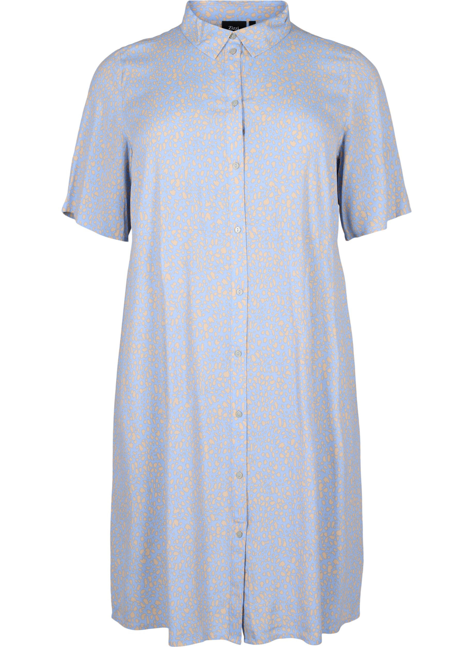 Viscose shirt dress with print