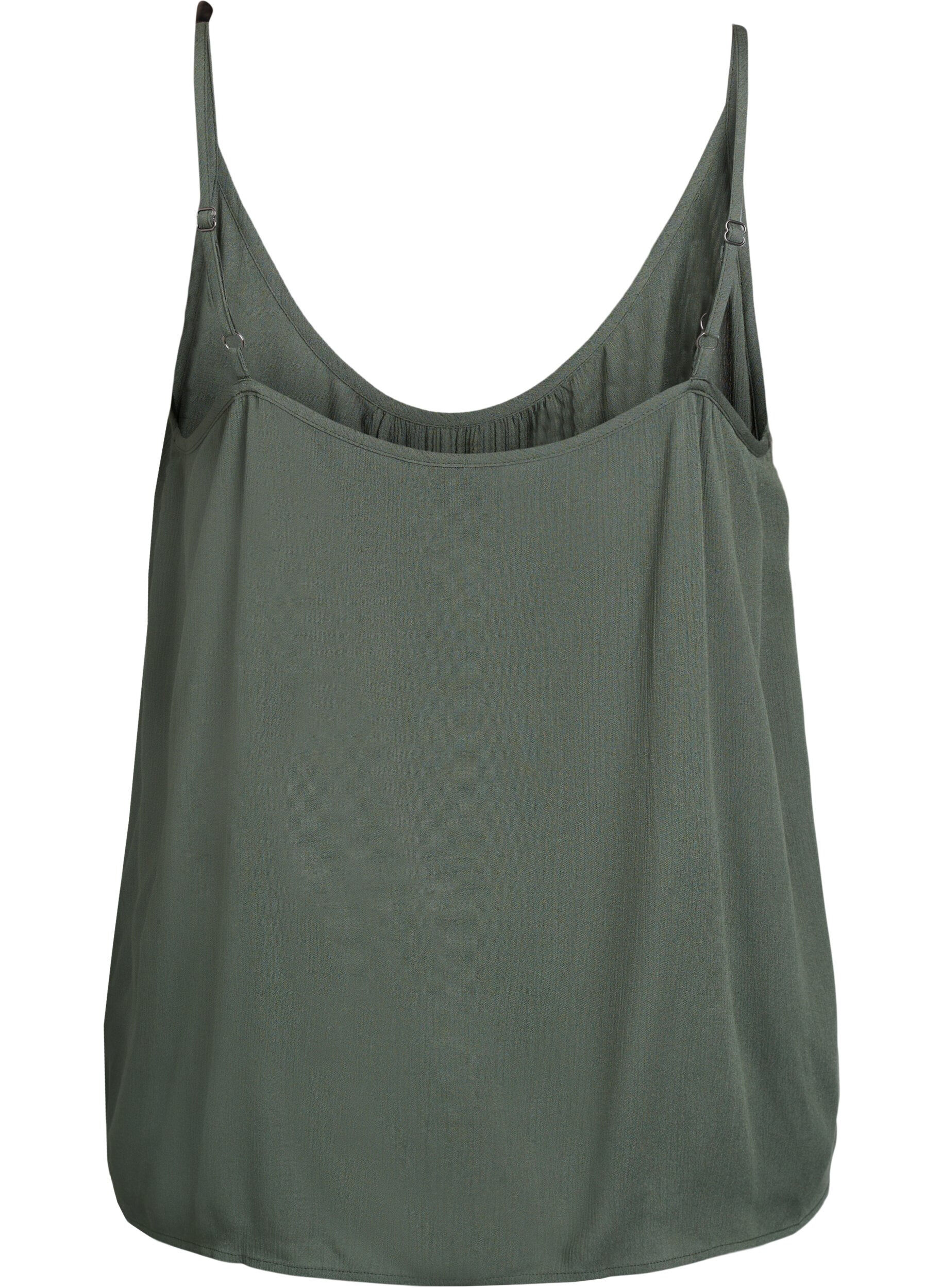 ZizzifashionStrap top in viscose, Green, Packshot image number 1