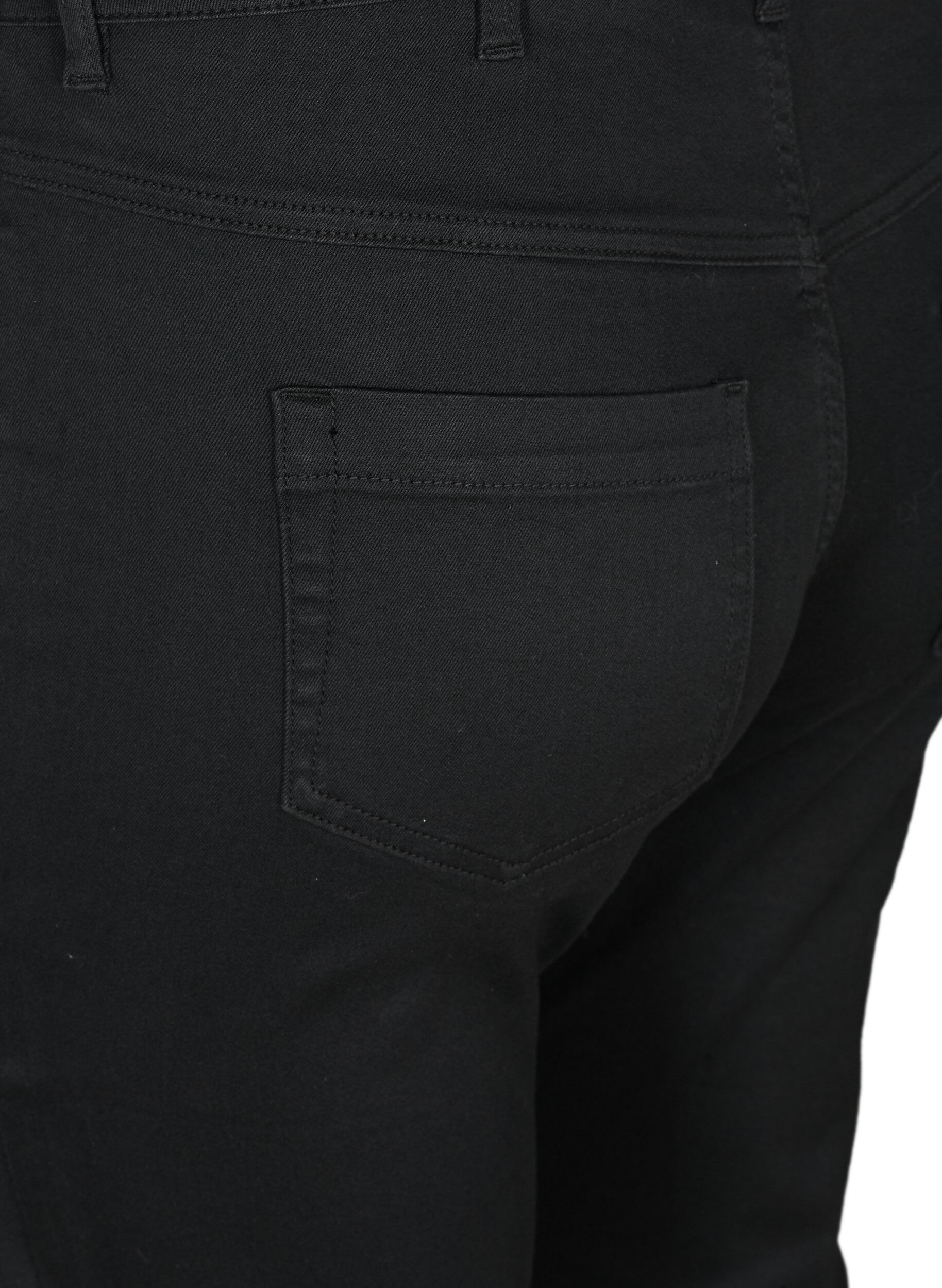 Zizzifashion High-waisted Amy capri jeans with super slim fit, Black, Packshot image number 3