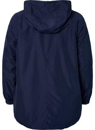Short jacket with hood and adjustable bottom, Navy Blazer, Packshot image number 1