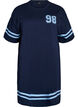Short T-shirt dress with sporty details, Blue, Packshot image number 0