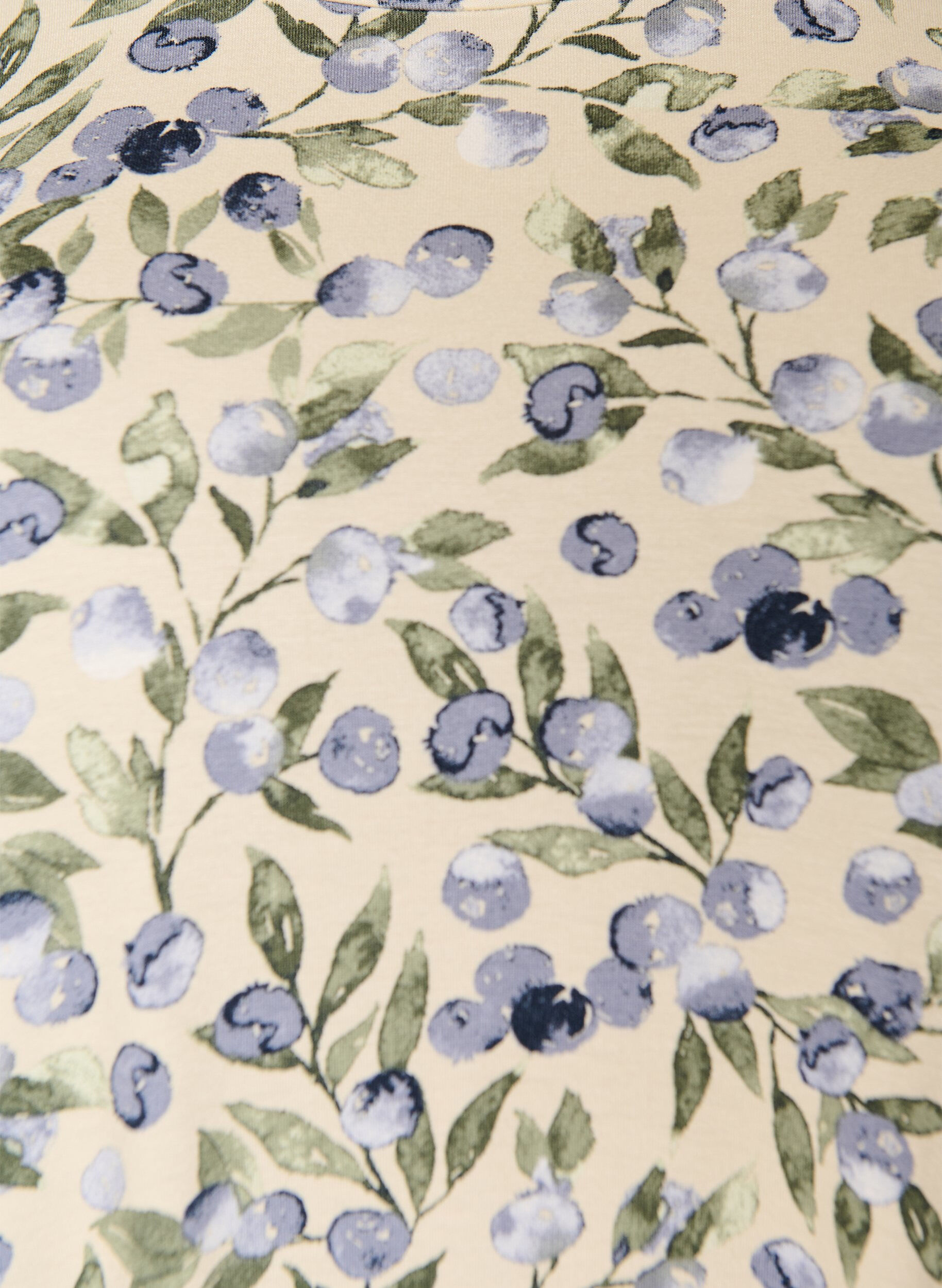 Zizzifashion T-shirt with floral print, Vanilla, Packshot image number 2