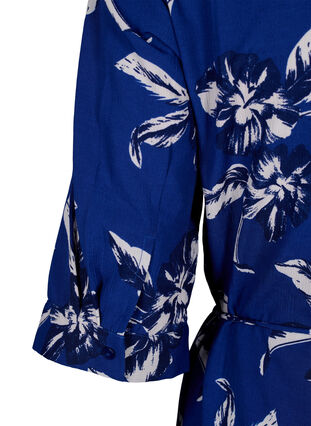 FLASH - Shirt dress with floral print, Navy Blazer Flower, Packshot image number 3