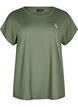 Solid-coloured workout T-shirt, Green, Packshot image number 0