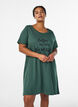 Short-sleeved nightgown in organic cotton, Green, Model image number 0